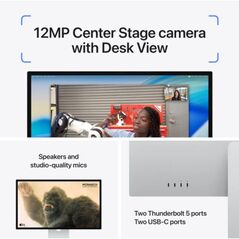 Apple studio display - 27" retina 5k - nano-texture glass with tilt - adjustable stand,  Monitoare LED | electropc.ro