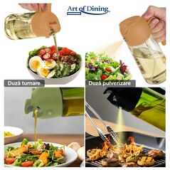 Pulverizator ulei/otet 450ml, 2 in 1, negru, art of dining by heinner,  Accesorii bucatarie | electropc.ro