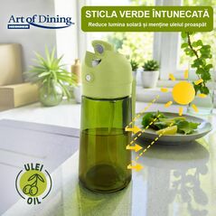 Pulverizator ulei/otet 450ml, 2 in 1, verde, art of dining by heinner,  Accesorii bucatarie | electropc.ro