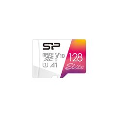 Silicon power elite. capacity: 128 gb, flash card type: microsdxc, flash memory class: class 10, internal memory type: uhs-i, read speed: 100 mb/s, uhs speed class: class 1 (u1), video speed class: v10. protection features: shock resistant, waterproof, x-,  Carduri memorie | electropc.ro