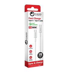 Cablu lemontti fast charge type-c la type-c, pd, 100w, lungime1.2m, alb,  Cabluri periferice | electropc.ro