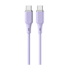 Cablu lemontti liquid silicon type-c la type-c, fast charge, pd 60w, lungime 1.2m, mov,  Cabluri periferice | electropc.ro