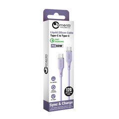 Cablu lemontti liquid silicon type-c la type-c, fast charge, pd 60w, lungime 1.2m, mov,  Cabluri periferice | electropc.ro