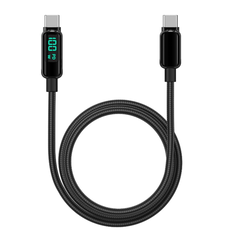 Cablu lemontti screen digital display type-c la type-c, fast charge, 100w, lungime 2m, negru,  Cabluri periferice | electropc.ro