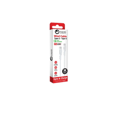 Cablu lemontti wind fast charge type-c la type-c, pd 65w, lungime 0.5m, alb,  Cabluri periferice | electropc.ro