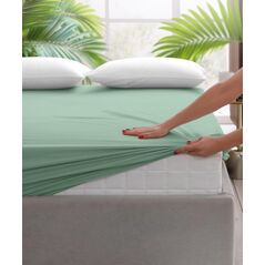 Cearceaf pat cu elastic 160x200 cm verde,  Cearceafuri de pat | electropc.ro