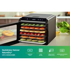 Deshidrator fructe si legume heinner naturedry hfd-kd600bk,  Deshidratoare | electropc.ro