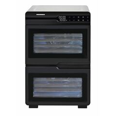 Food dehydrator heinner dualdry pro hfd-kddb1200bkss, 1000-1200w, led display, dual storage with airflow system (fan inside each compartment), 12 stainless steel trays, 2 fruit roll trays, 2 mesh sheets, temperature: 35-80 ℃, timer: 30 min - 48h, see-thro,  Deshidratoare | electropc.ro