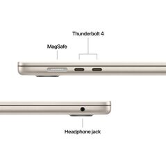 Macbook air 15.3" retina/apple m5 (cpu 10-core, gpu 10-core, neuralengine16-core)/24gb/512gb - starlight - int kb (no adapter) - 2026 (cto from mdvd4ro/a),  Laptopuri | electropc.ro