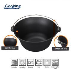 Ceaun din fonta pura, 54x23 cm, 30 l, cooking by heinner,  Tavi copt | electropc.ro