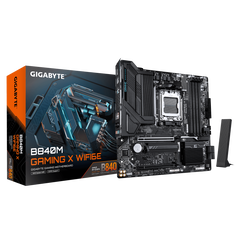 Gigabyte b840m gaming x wifi6e. processor manufacturer: amd, processor socket: socket am5, compatible processor series: amd ryzen 7000 series, amd ryzen 8000 series, amd ryzen 9000 series. supported memory types: ddr5-sdram, maximum internal memory: 256 g,  Placi de baza | electropc.ro