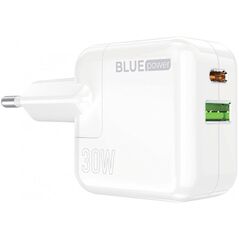 Incarcator retea blue power bc111a 30w/3a  1xusb-a & 1xusb-c white,  Incarcatoare telefoane | electropc.ro