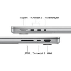 Macbook pro 14.2"/apple m5 pro (cpu 15-core, gpu 16-core, neural engine 16-core)/48gb/1tb - silver - int kb (no adapter) - 2026 (cto  from mgdn4ro/a),  Laptopuri | electropc.ro