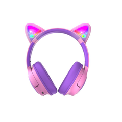 Powerlocus casti pentru copii, wireless, bobo cat ears, purple/pink,  Casti audio | electropc.ro