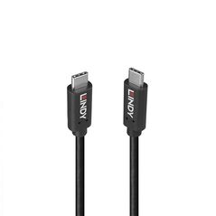 Cablu lindy 1m usb 3.2 type-a to type-c (tata - tata), black line, supported bandwidth: 20gbps, 100w pd, negru,  Cabluri periferice | electropc.ro