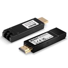 Extender lindy fibra optica, distanta maxima 300m, latime de banda suportata 10.2gbps, rezolutie maxima 3840x2160@60hz 4:2:0 8bit, negru,  Extendere audio-video | electropc.ro