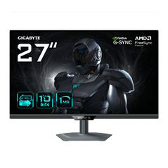 Monitor gaming gigabyte g27up, 27", dual mode uhd (3840x2160), 160hz, fhd (1920x1080), 320hz, ips, 1ms gtg, hdr10, flicker-free, g-sync compatible, night vision, low blue light, amd freesync premium, smart od, 2xhdmi 2.1, dp 1.4, usb type-c, pivot, negru,  Monitoare LED | electropc.ro