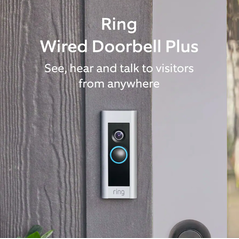 Sonerie inteligentă ring, alexa, video hd, microfon și difuzor integrate, argintie, cu fir,  Video | electropc.ro