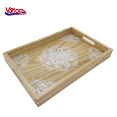 TavĂ din lemn pentru servire cu model mandala, vanora home,  Accesorii servire | electropc.ro