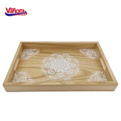 TavĂ din lemn pentru servire cu model mandala, vanora home,  Accesorii servire | electropc.ro