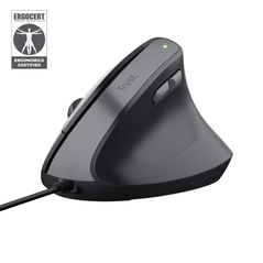 Trust bayo ii. form factor: right-hand, vertical design. device interface: usb type-a, movement resolution: 2400 dpi, buttons quantity: 6, scroll type: wheel. power source: cable. product colour: black,  Mouse | electropc.ro