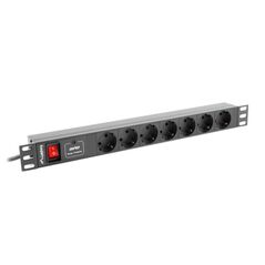 Unitate distributie alimentare pdu 19", 1u, 16a, 7 prize , negru,  Accesorii | electropc.ro