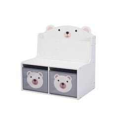 Bancuta cu spatiu de depozitare jucarii si carti bear, u-grow,  Mobilier camera copii | electropc.ro