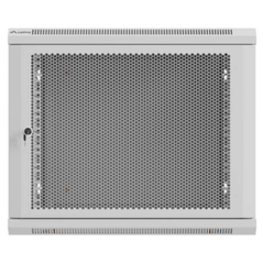 Dulap rack de perete 19", 9u, 600x600 mm, pentru asamblare, usa metalica, ral7035, gri,  Cabinete metalice | electropc.ro