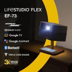 Epson proiector lifestudio flex special lux edition — ef-73 night black, tehnologie 3lcd, lcd 0.62", 1000 lumeni, rezolutie: 4k, aspect: 16:9, contrast: 5.000.000 : 1, sursa lumina: led, durata de viata: 20.000 ore, refresh rate 192 hz - 240 hz, suport hd,  Videoproiectoare | electropc.ro