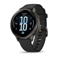 Garmin venu 4. display diagonal: 3.05 cm (1.2"), display technology: amoled, display resolution: 390 x 390 pixels, touchscreen. flash memory: 8 gb. wi-fi. gps (satellite). weight: 33 g. band material: silicone, band colour: black,  SmartWatch-uri | electropc.ro