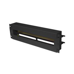 Panou distribuție tensiune 19" 3u cu șină din ts-35, negru,  Alte accesorii retea | electropc.ro