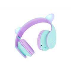 Powerlocus casti pentru copii wireless kidscats purple/teal,  Casti audio | electropc.ro