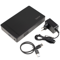 Rack extern spacer, pt hdd/ssd, 3.5 inch, s-ata, interfata pc usb 3.0, alimentare retea, plastic, negru,  SSD-uri externe | electropc.ro