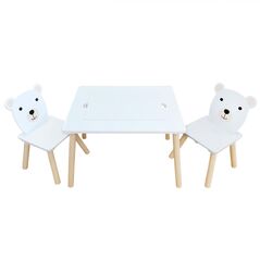 Set masuta si 2 scaune, cu spatiu de activitati, bear, u-grow,  Mobilier camera copii | electropc.ro