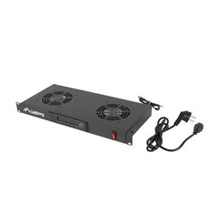 Unitate ventilare / panou ventilație cu lcd, 2 ventilatoare + termostat, 230v, negru,  Alte accesorii retea | electropc.ro