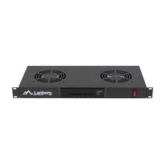 Unitate ventilare / panou ventilație cu lcd, 2 ventilatoare + termostat, 230v, negru,  Alte accesorii retea | electropc.ro