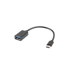 Usb-c(m) 2.0->usb-a(f) adapter cable 15cm otg black lanberg,  Cabluri periferice | electropc.ro