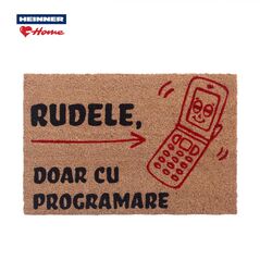 Covoras intrare cocos 60x40 cm, fun, heinner home,  Covorase intrare | electropc.ro