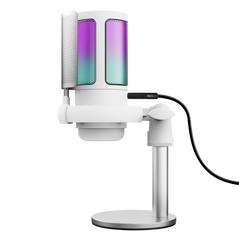 Microfon trust gxt 238w auron, tip condenser, usb-c, led backlight,  Microfoane | electropc.ro