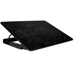 Stand spacer notebook 17″ gaming, placa metal, 2x125mm led fans,turatie:1200-1400rpm, 5 trepte inaltime, rgb 7 jocuri, suport telefon, airflow 86cfm, 2xusb, silver, nivel zgomot 30dba,  Stand & Cooling pad | electropc.ro
