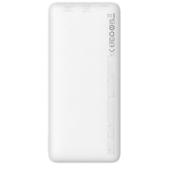 Baterie externa baseus airpow, 10000mah, 20w, 1 x usb; 1 x usb type-c input/output, total 3a, include cablu usb la usb type-c de 30cm, alb,,  Incarcatoare baterii | electropc.ro