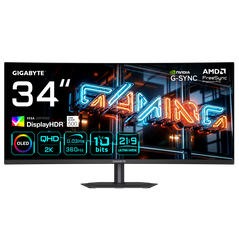 Monitor consumer gigabyte mo34wqc36, 34", 3440 x 1440 pixeli, black,  Monitoare LED | electropc.ro