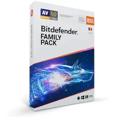 Antivirus Bitdefender Family Pack 2021, 2 Ani, 15 Devices, Licenta Noua Electronica,  FP02ZZCSN2415LEN