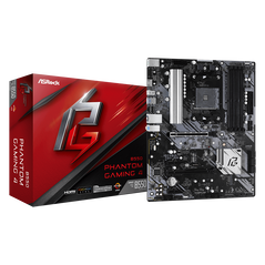 Placa de baza asrock b550 phantom gaming 4 am4, 4x ddr4, 2x pcie x16, 2x pcie 3.0 x1, 1x m.2, 6x sata3 6gbps, atx,  Placi de baza | electropc.ro