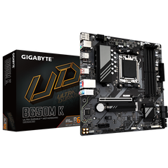 Placa de baza gigabyte b650m k am5, 4x ddr5, 1x displayport, 1x hdmi, 1x pcie x16, 1x pcie x1, 2x m.2, 4x sata 6gbps, lan 2.5gbps, matx,  Placi de baza | electropc.ro