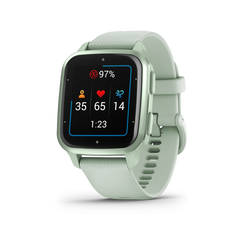 Ceas smartwatch garmin venu sq2 metallic mint bezel with cool mint case, silicone band 20mm, nfc, gps, 5 atm water proof,  SmartWatch-uri | electropc.ro