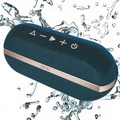Boxa portabila akai abtsw-30r, 20w, bluetooth 5.0, functie hands free, capacitate baterie 4400mah, autonomie de pana la 12 de ore, waterproof, albastru,  Sisteme audio | electropc.ro