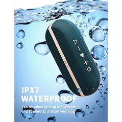 Boxa portabila akai abtsw-30r, 20w, bluetooth 5.0, functie hands free, capacitate baterie 4400mah, autonomie de pana la 12 de ore, waterproof, albastru,  Sisteme audio | electropc.ro