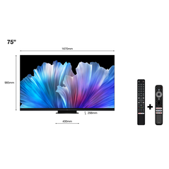 Televizor tcl qled 75c935, 189 cm (75"), smart google tv, 4k, 144 hz,  Televizoare | electropc.ro