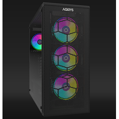 Carcasa aqirys naos pro mid tower,  3x bays 3.5", 2x bays 2.5", panou lateral tempered glass, 4 ventilatoare incluse, 12 ventilatoare compatibile,  Carcase | electropc.ro
